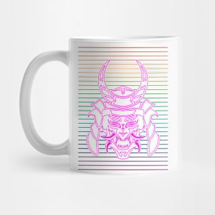 The Legend Of Purple Samurai Mask Retro Mug